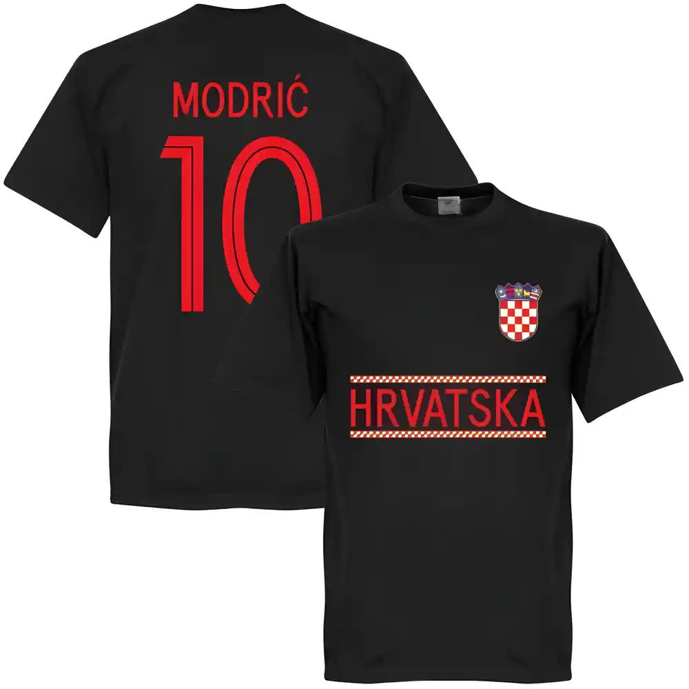 Croatia Modric 10 Team T-Shirt - Black_0
