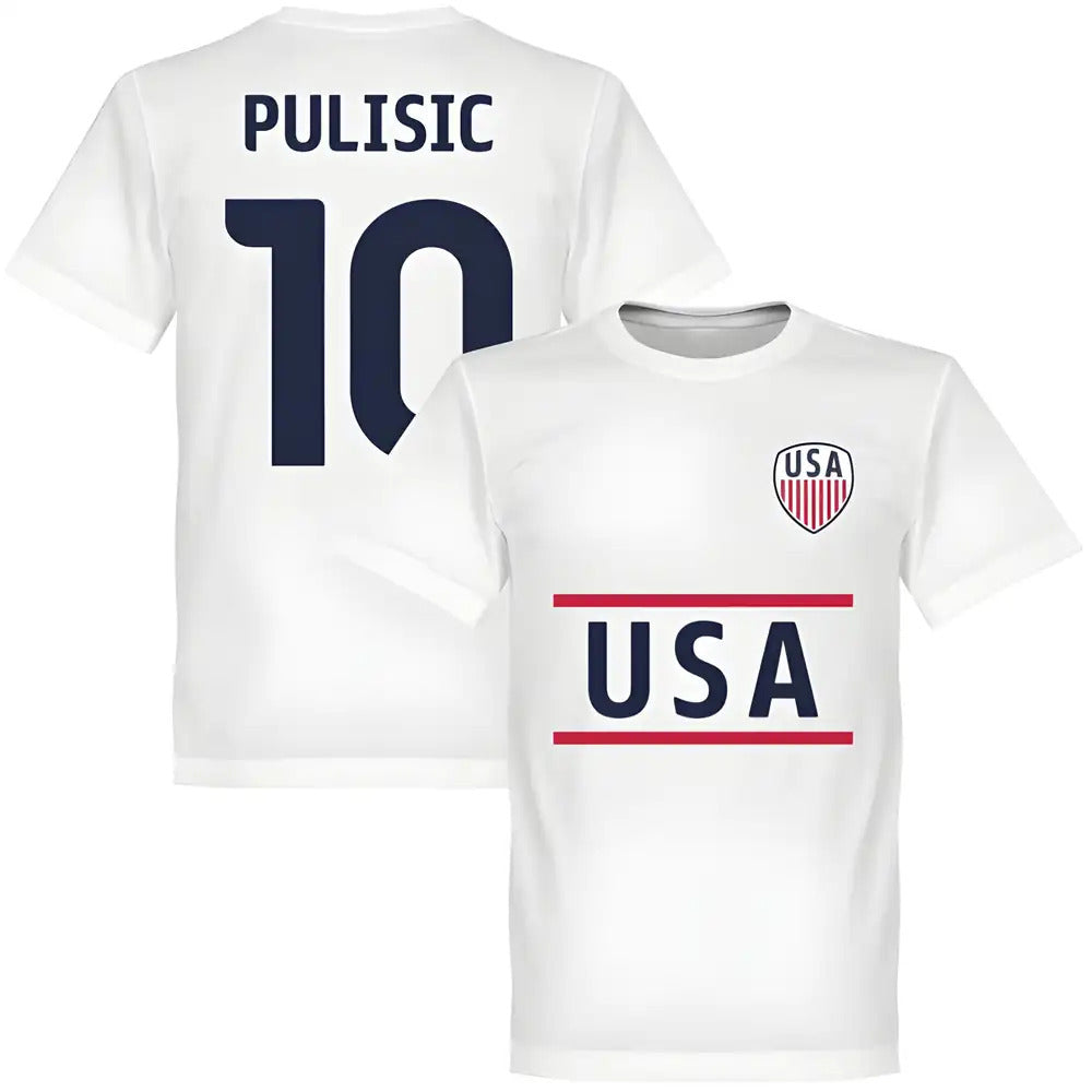 USA Pulisic 10 Team T-Shirt - White_0