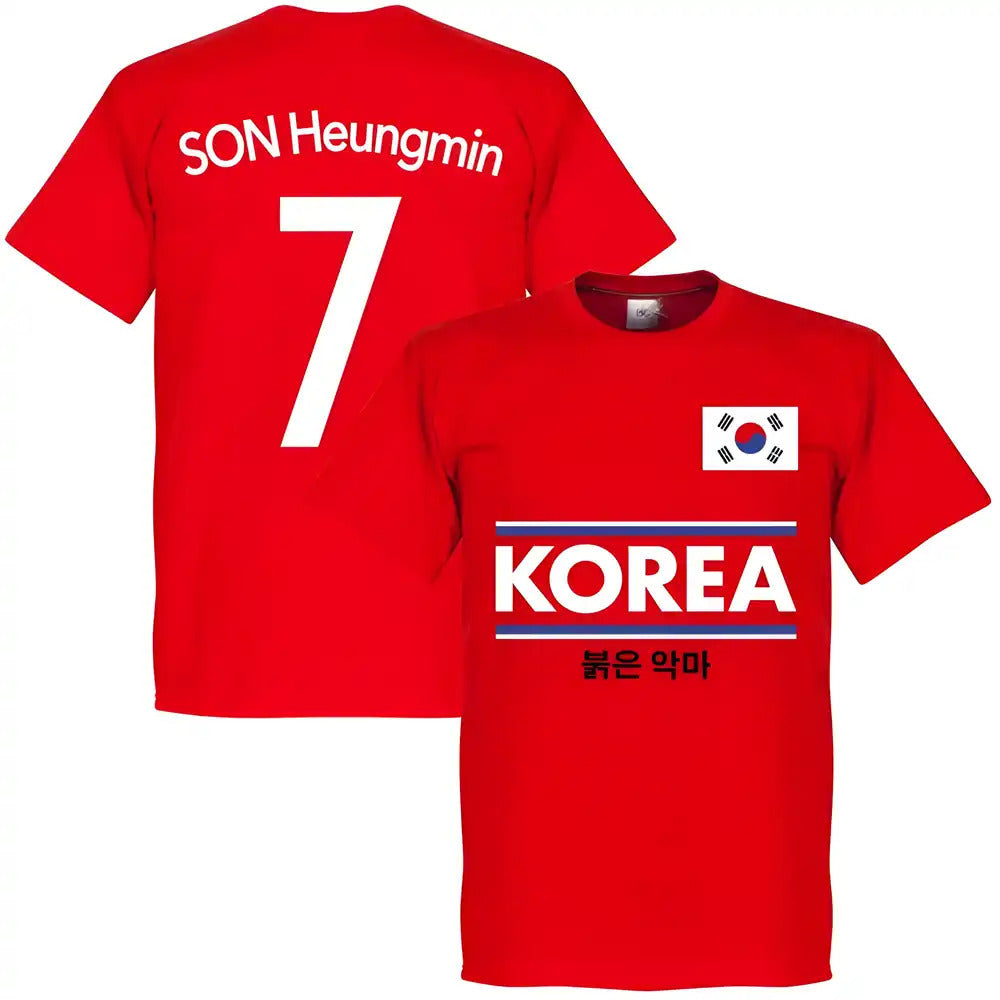 Korea Son 7 Team T-Shirt - Red_0