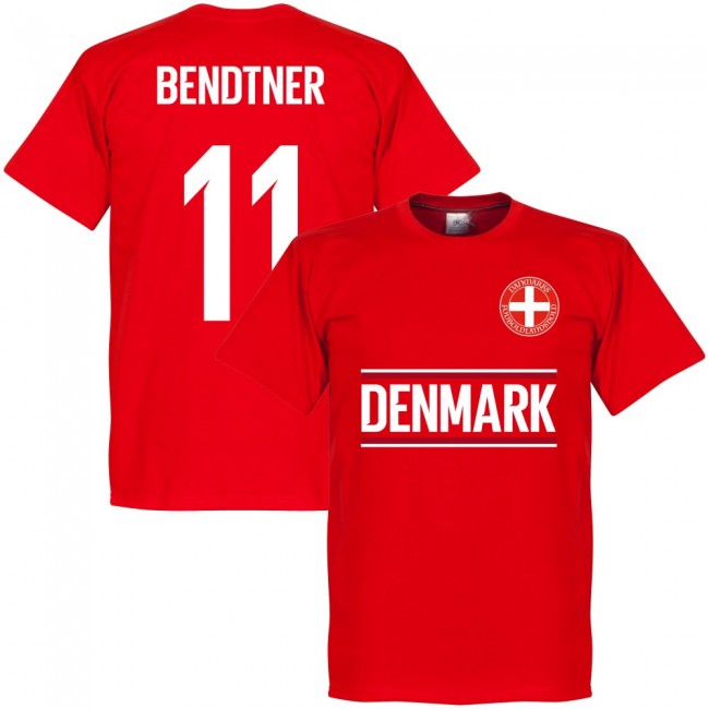 Denmark Bendtner 11 Team T-Shirt - Red_0