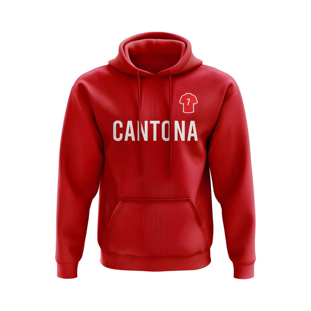 Eric Cantona Man United Number Hoody (Red)_1