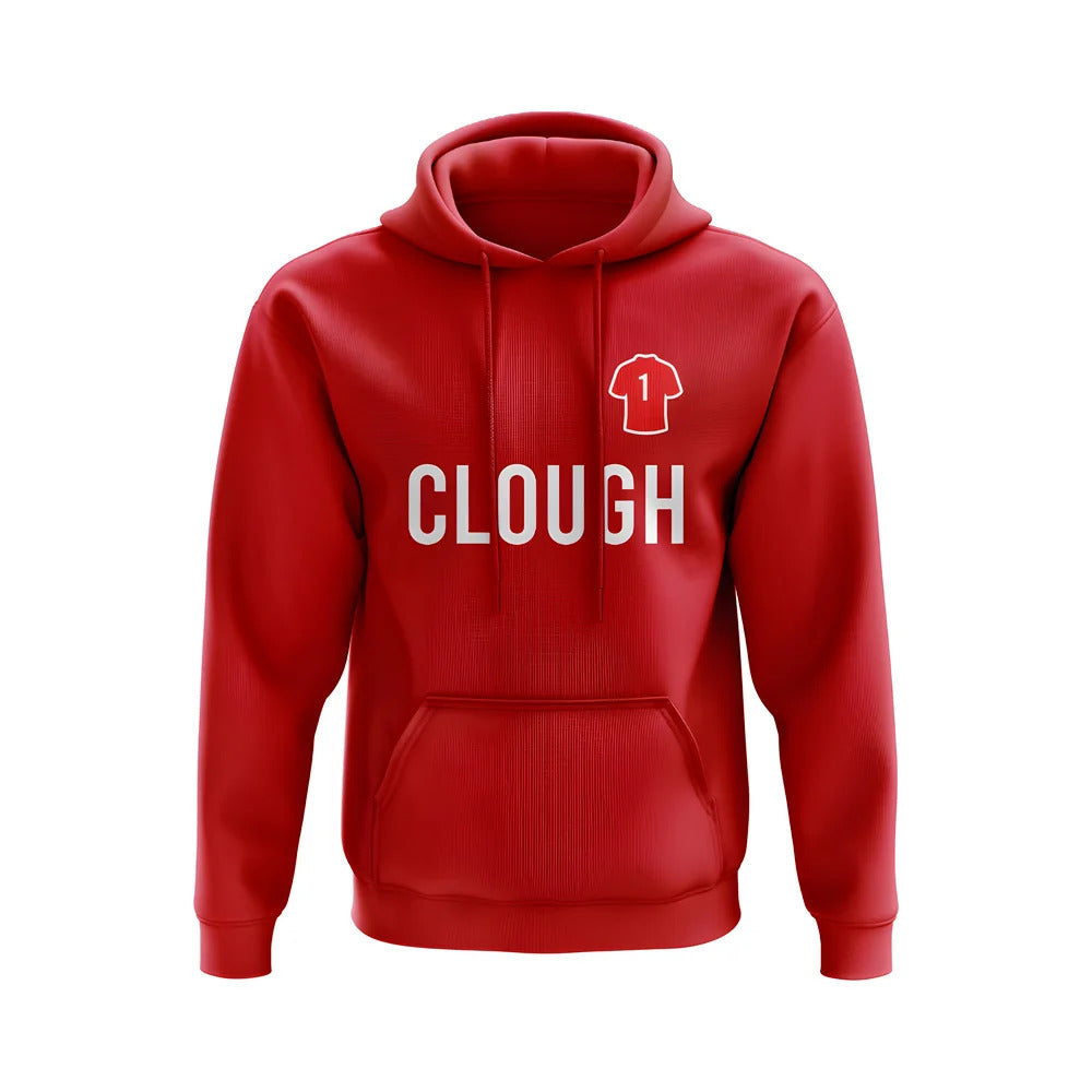 Brian Clough Nottingham Forest Number Hoody (Red)_1