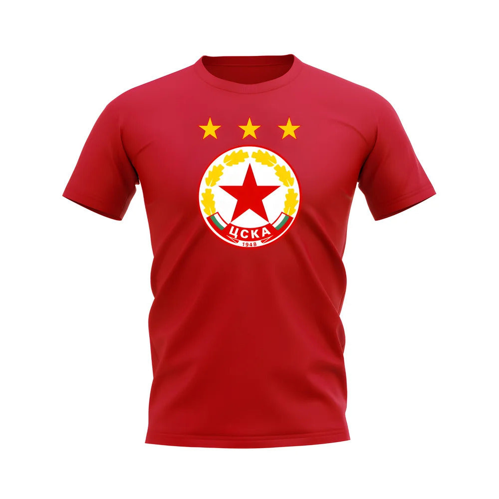 CSKA Sofia Badge T-Shirt (Red)_0