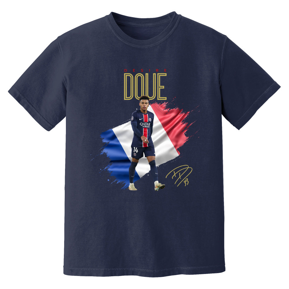 Desire Doue PSG Celebration T-Shirt (Navy)_0