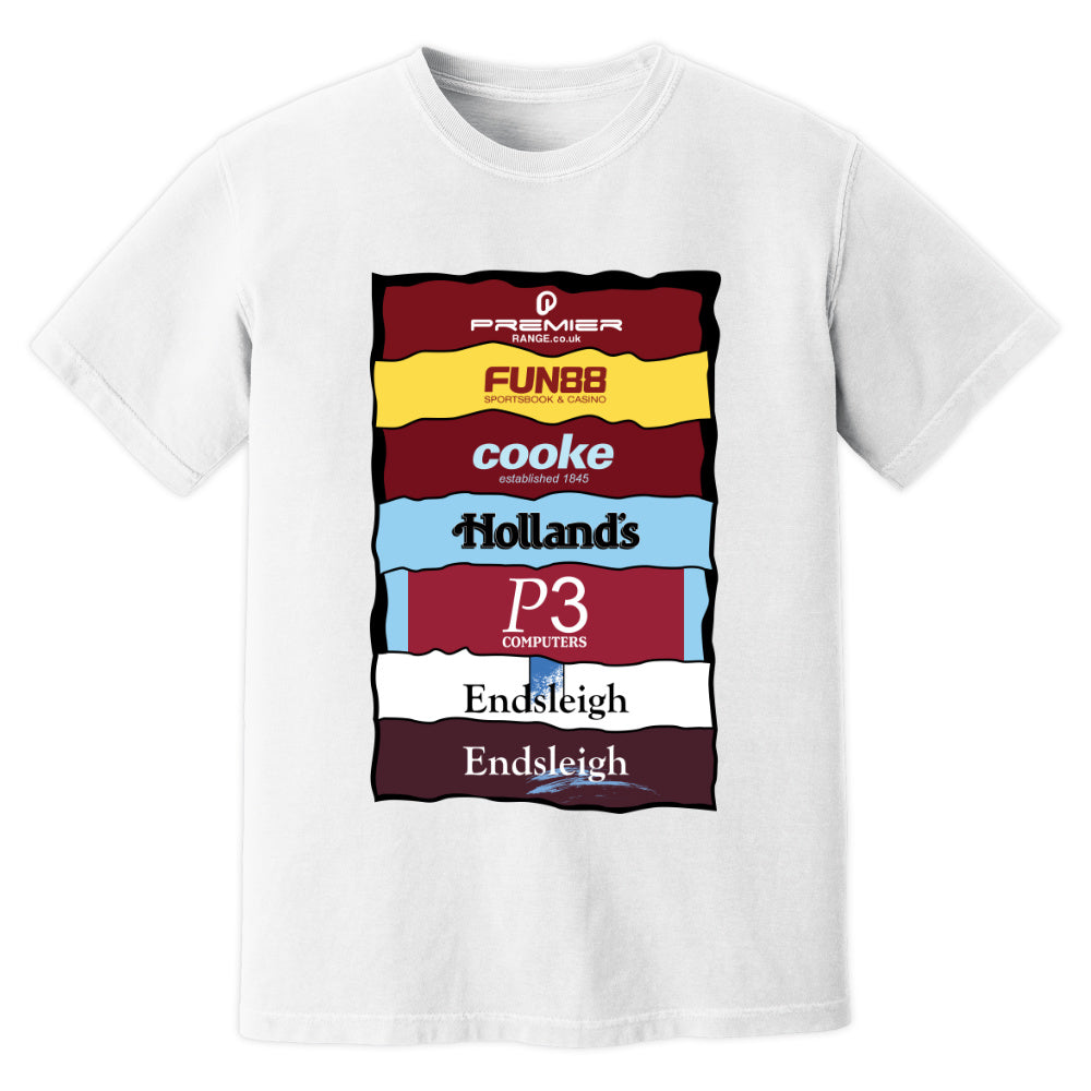 Burnley Sponsor History T-Shirt (White)_0
