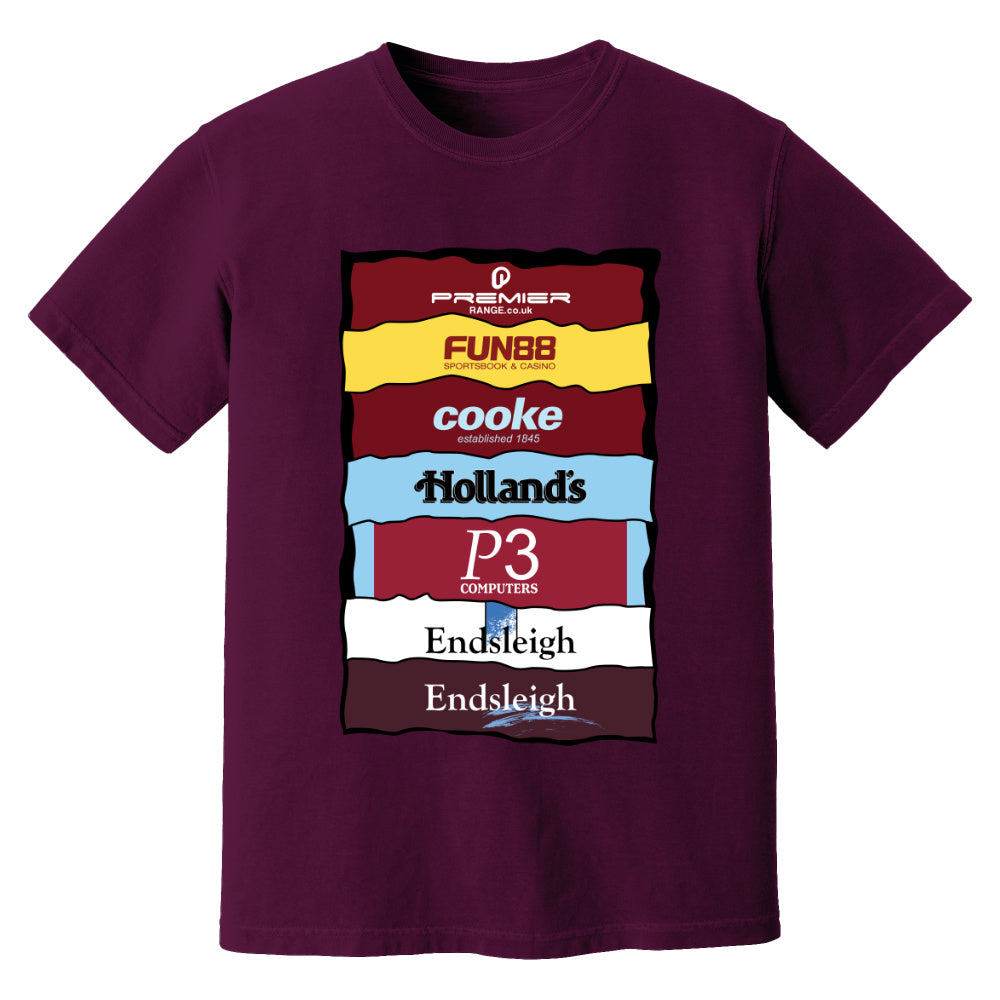 Burnley Sponsor History T-Shirt (Purple)_1