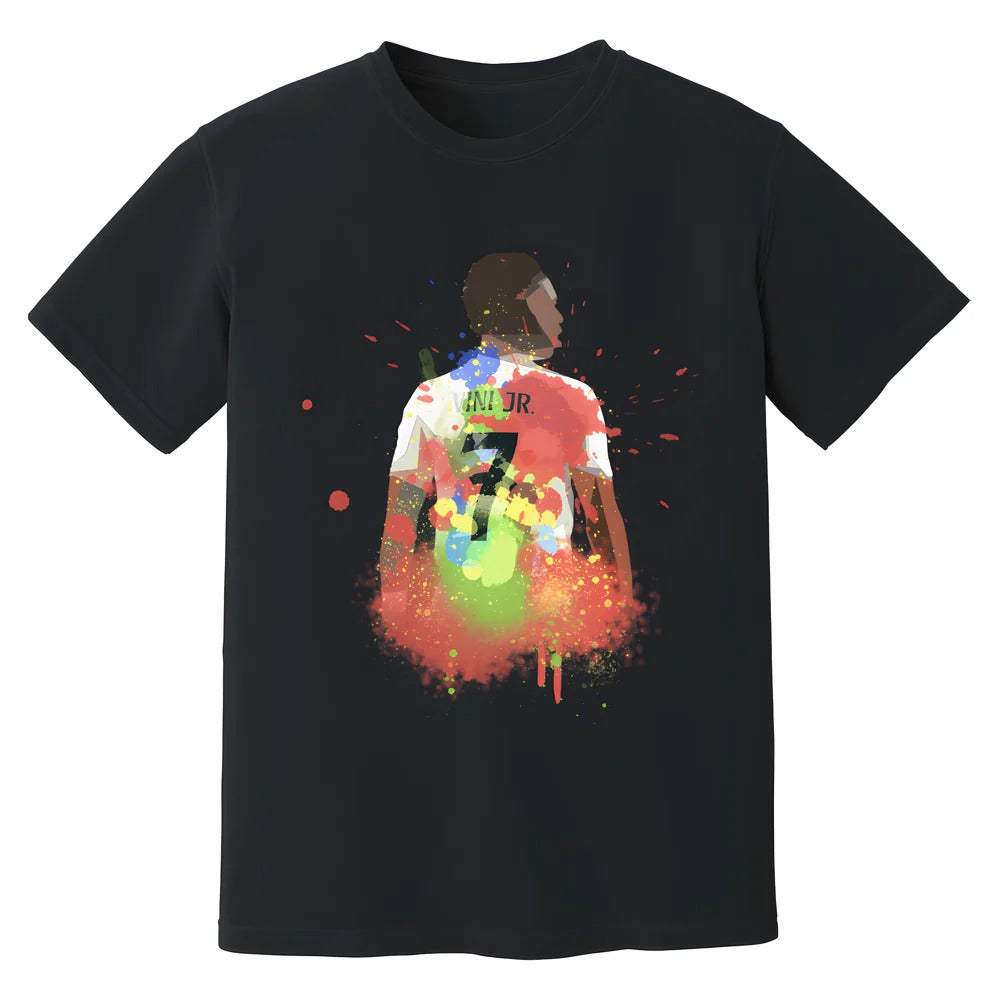 Vinicius Jr Real Madrid Art T-Shirt (Black)_0