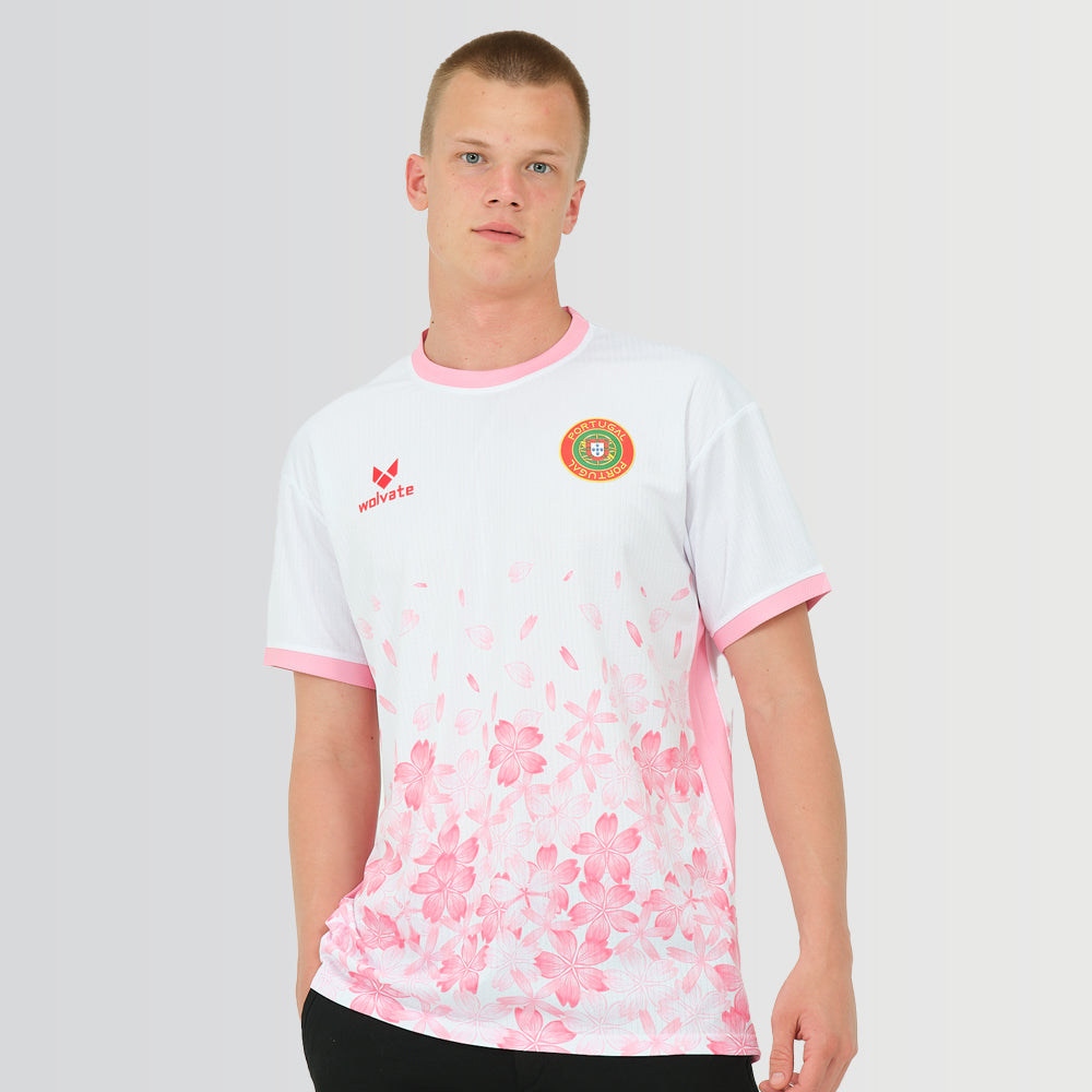 Portugal Legacy Football Jersey (Wolvate) Kids Short Sleeve_0