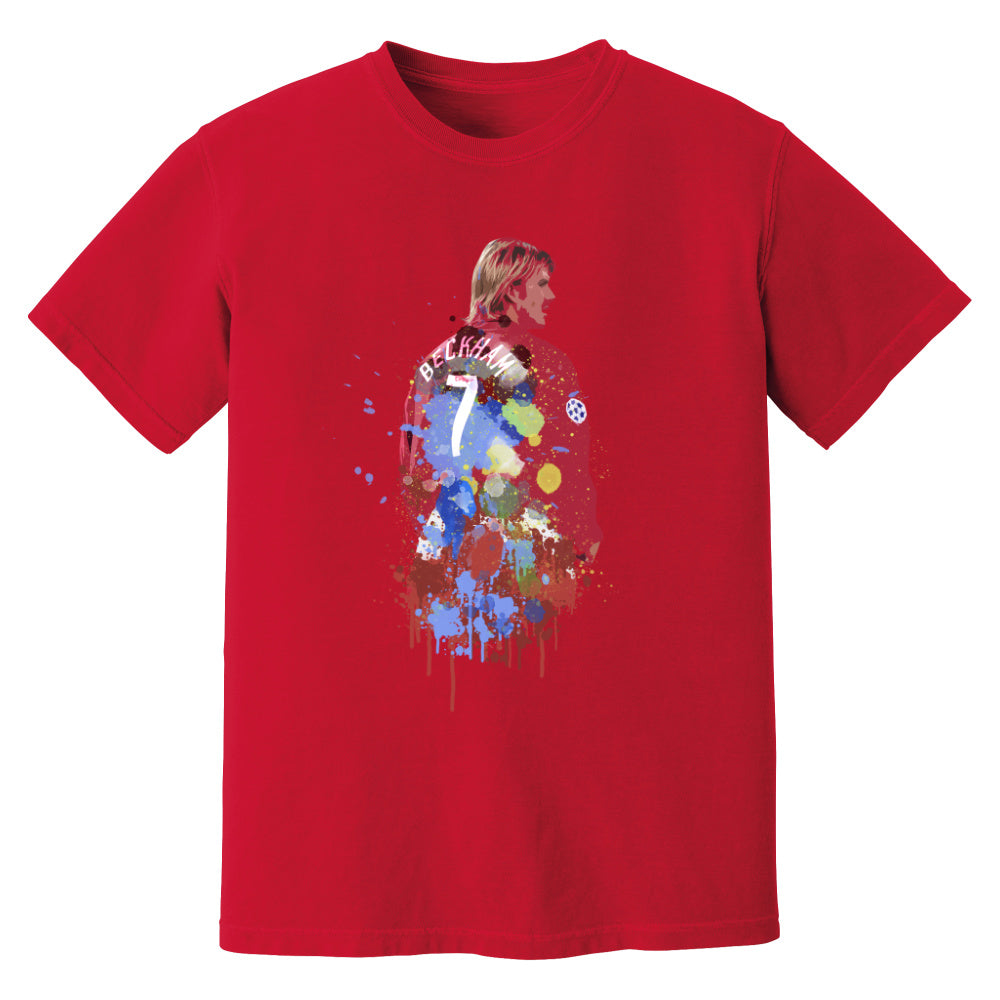 David Beckham Man United Art T-Shirt (Red)_0