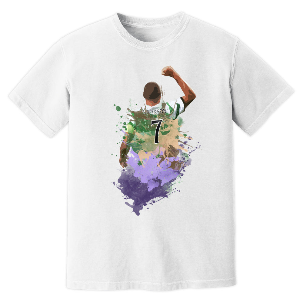 Henrik Larsson Celtic Art T-Shirt (White)_0