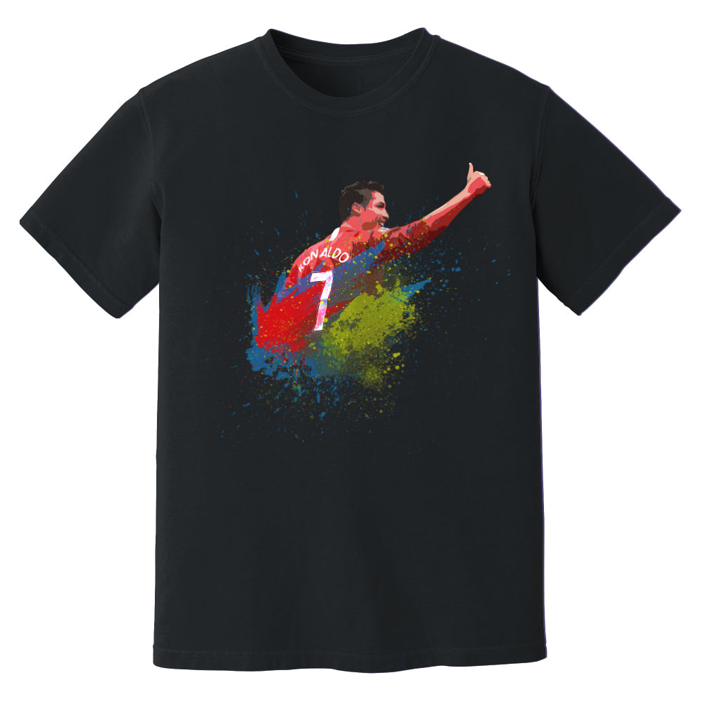 Cristiano Ronaldo Man United Art T-Shirt (Black)_1