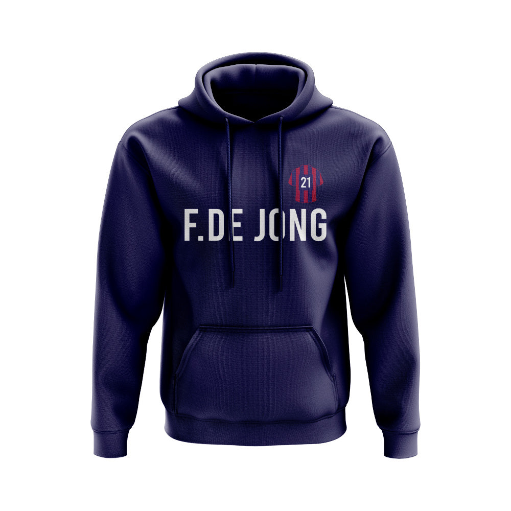 Frenkie De Jong Barcelona Number Hoody (Navy)_0
