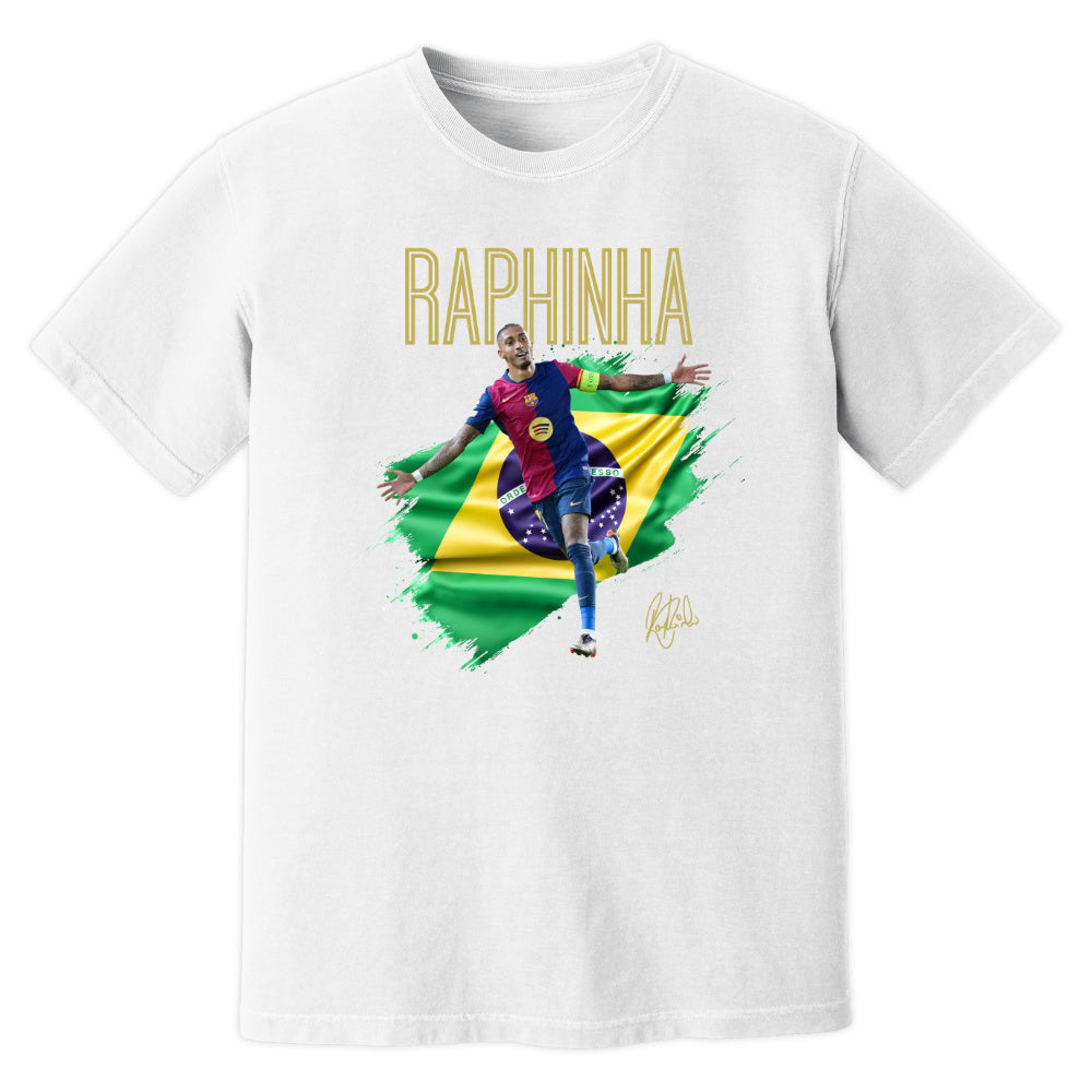 Raphinha Barcelona Celebration T-Shirt (White)_1