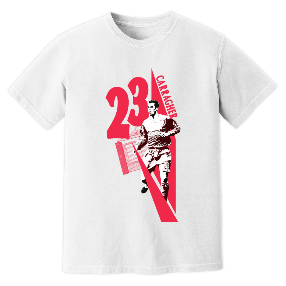 Jamie Carragher Liverpool Premier League Legend T-Shirt (White)_1