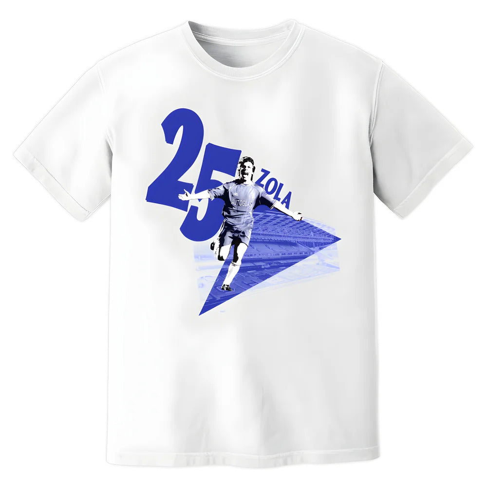 Gianfranco Zola Chelsea Premier League Legend T-Shirt (White)_0