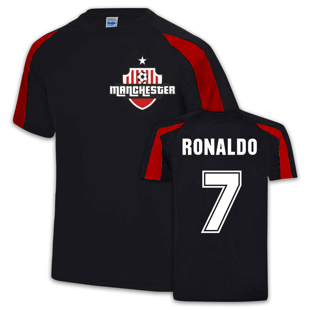 Ronaldo Manchester United Sport Training Jersey (Black)_1