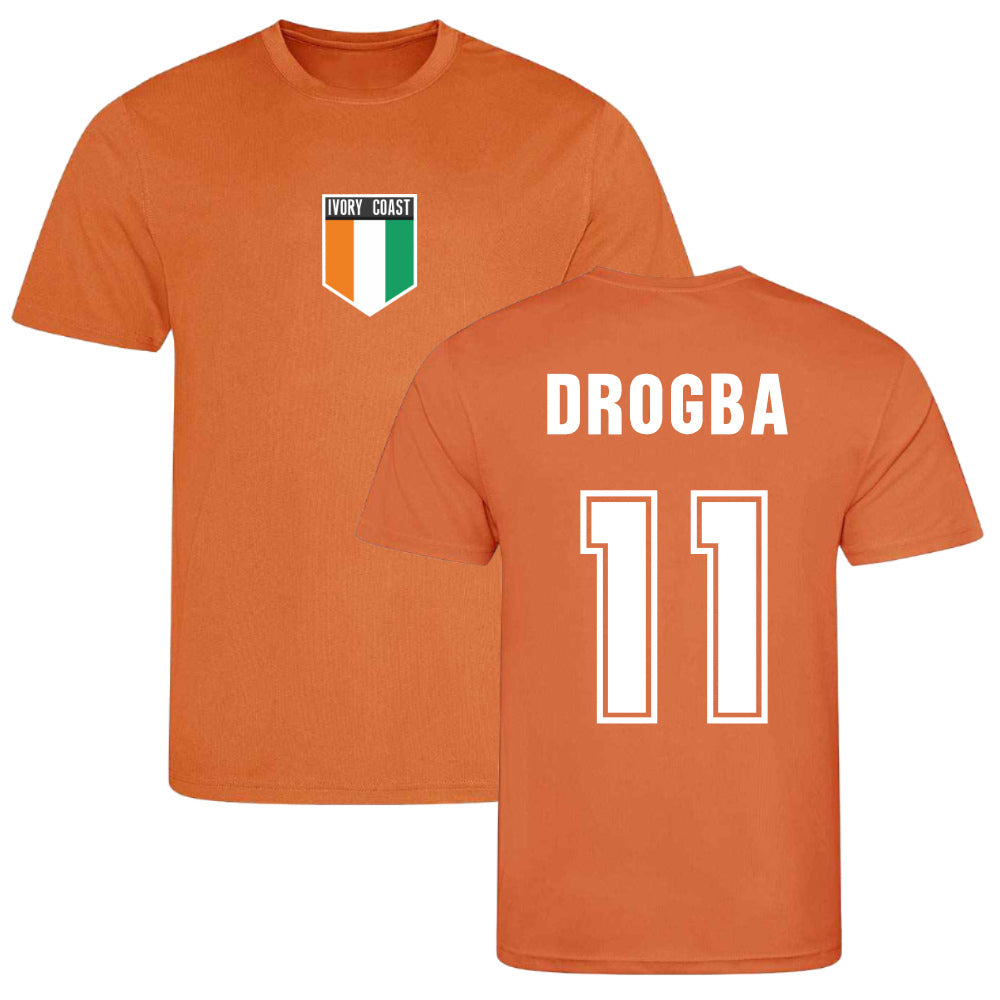 Drogba Ivory Coast Training Jersey (Orange)_1
