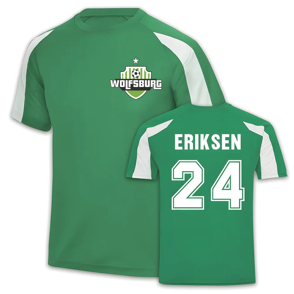 Christian Eriksen Wolfsburg Sports Training Jersey (Green)_1
