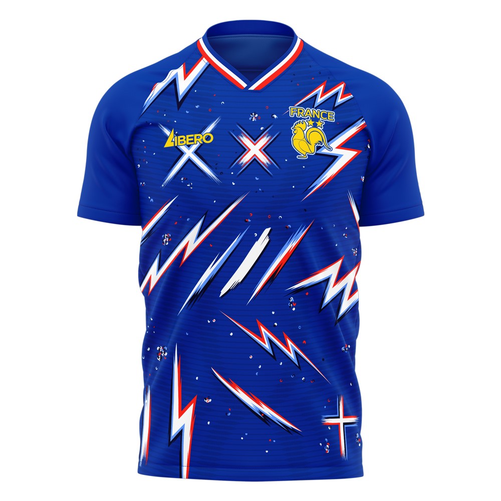 2025-2026 France Home Pre-Match Concept Shirt Kids Long Sleeve_0