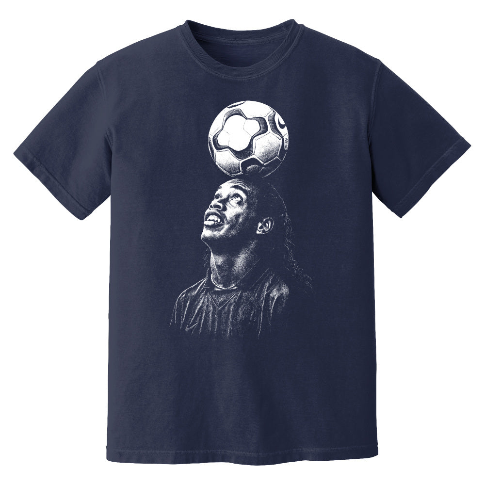 Ronaldinho Barcelona Ball Phantom Graphic Tee - Navy_0