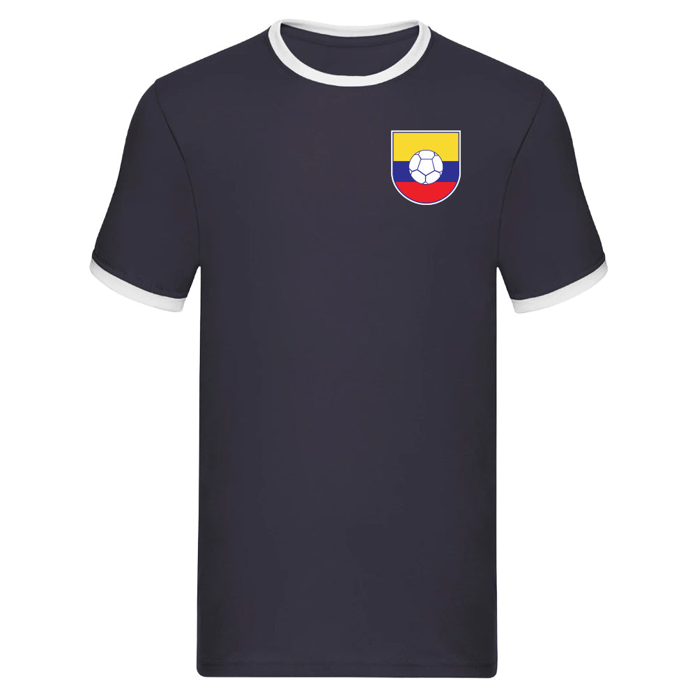 Colombia Logo Ringer Tee (Navy)_0