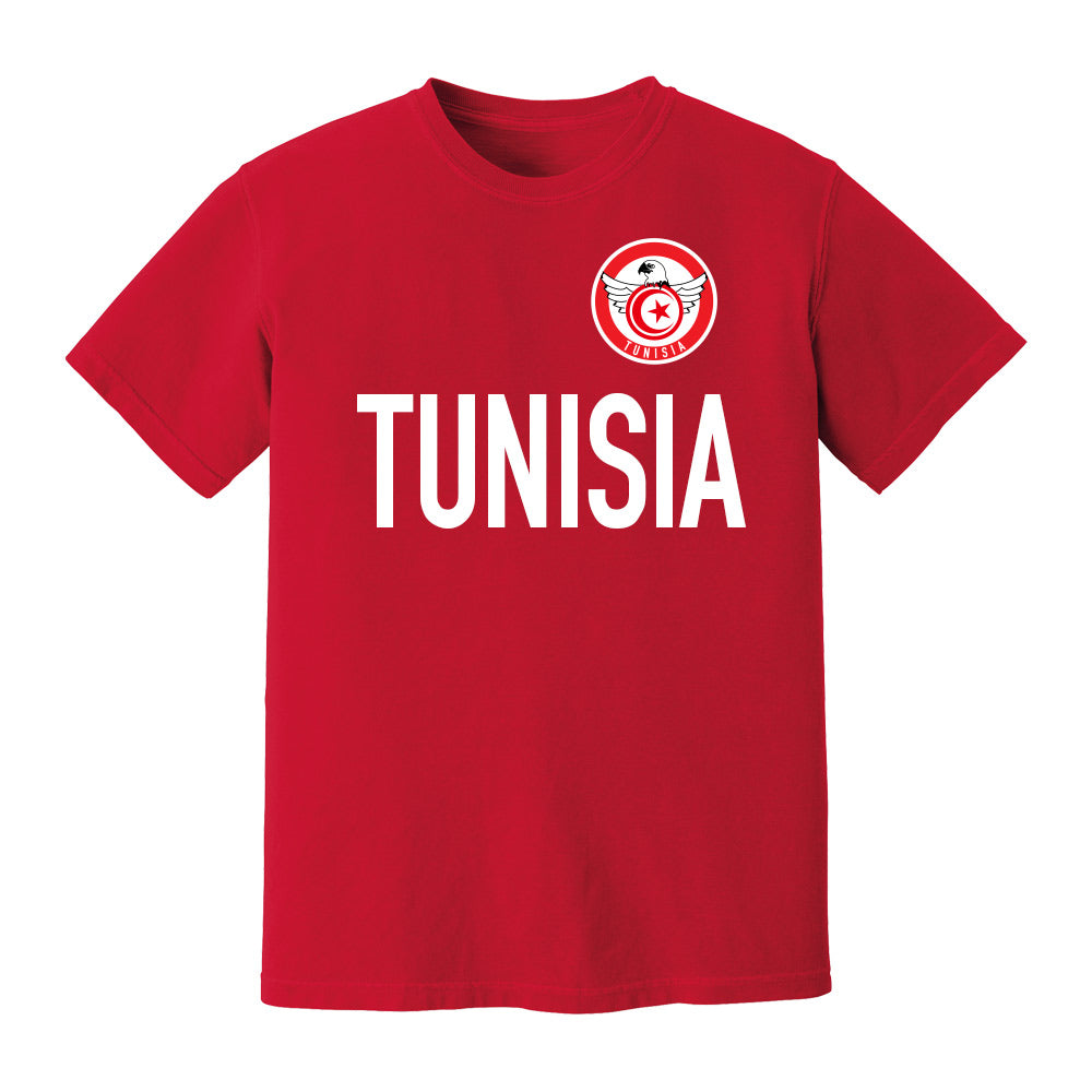 Tunisia National Team Text T-Shirt (Red)_0