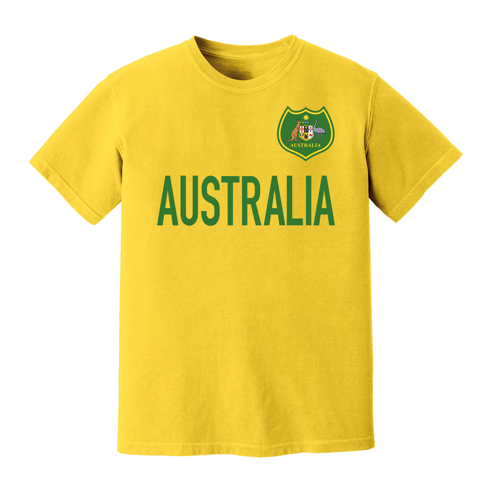 Australia National Team Text T-shirt (Yellow)_0
