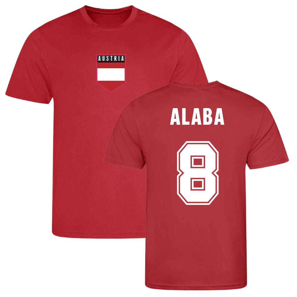 David Alaba Austria Training Jersey (Red)_0