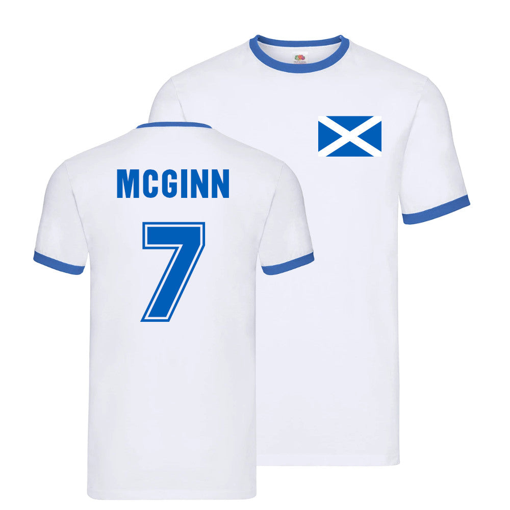 John McGinn Scotland Ringer T-Shirt (White)_0