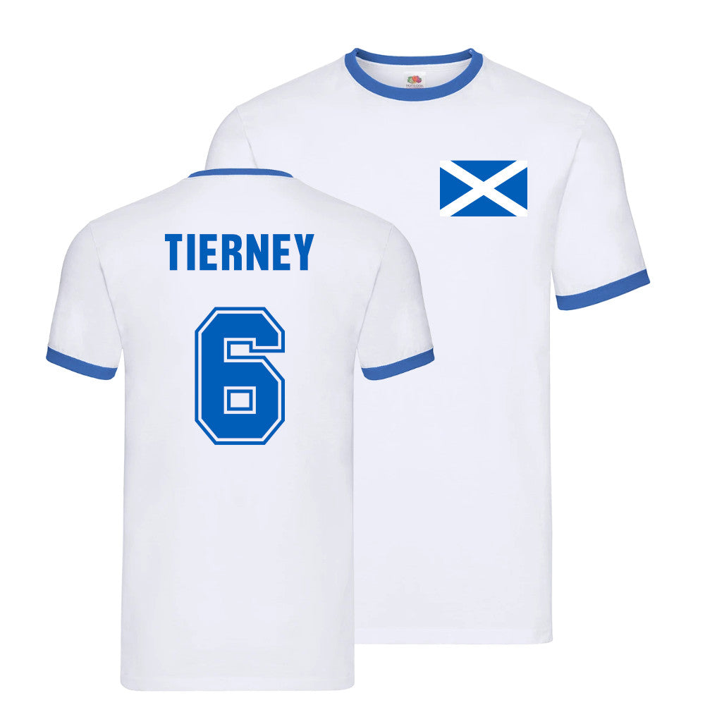 Kieran Tierney Scotland Ringer T-Shirt (White)_0
