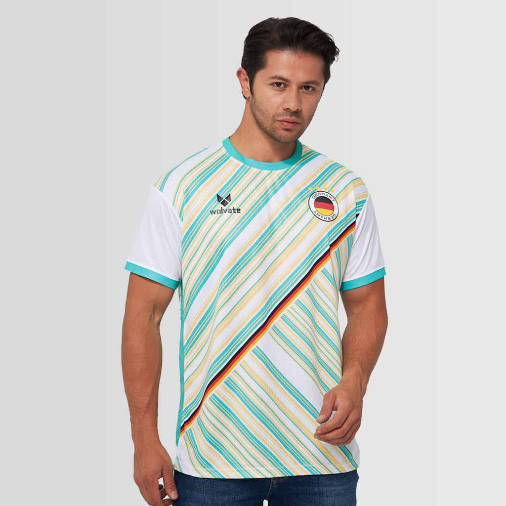 Germany Iconic Football Jersey (Wolvate) Kids Short Sleeve_0