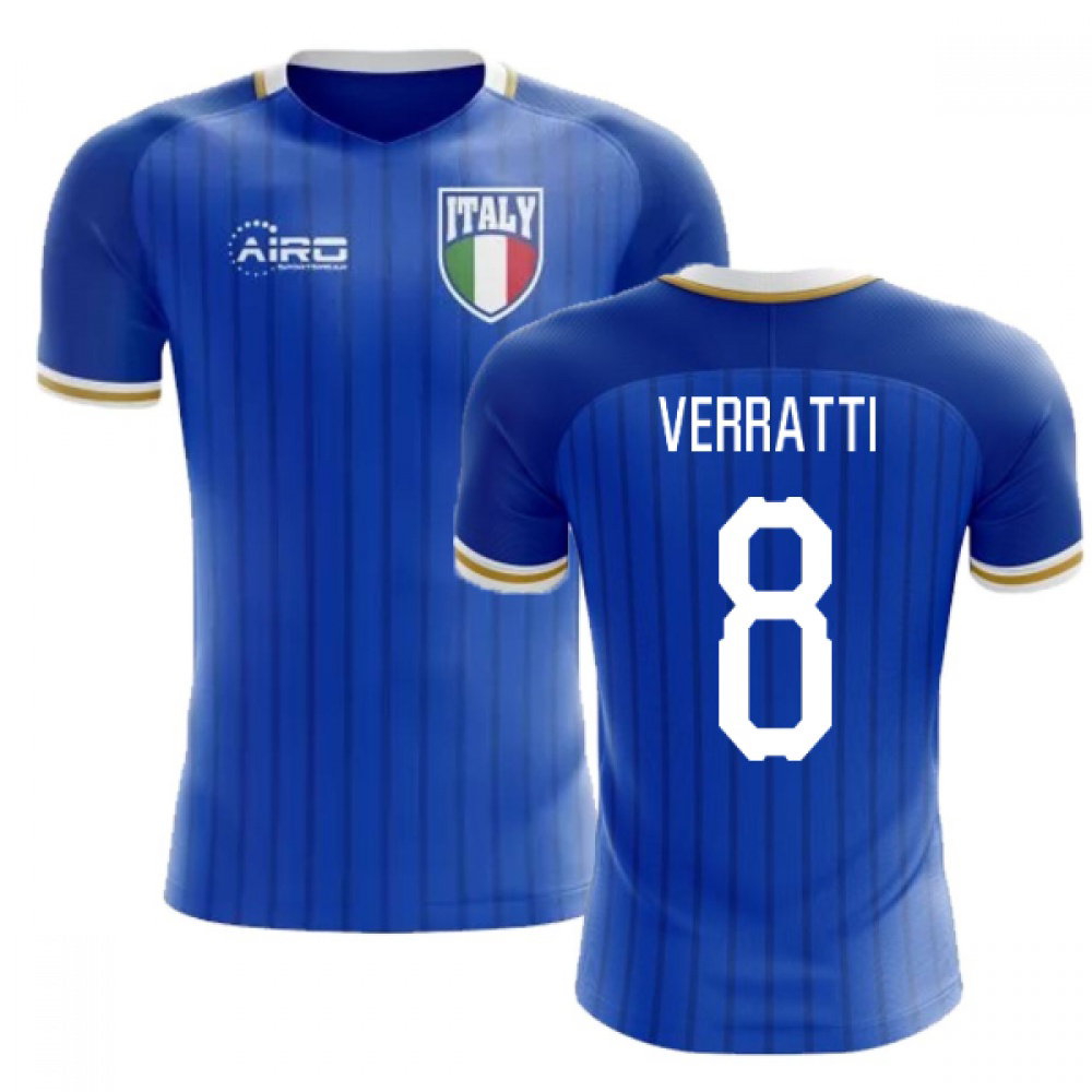 2025-2026 Italy Home Concept Football Shirt (Verratti 8) - Kids_0