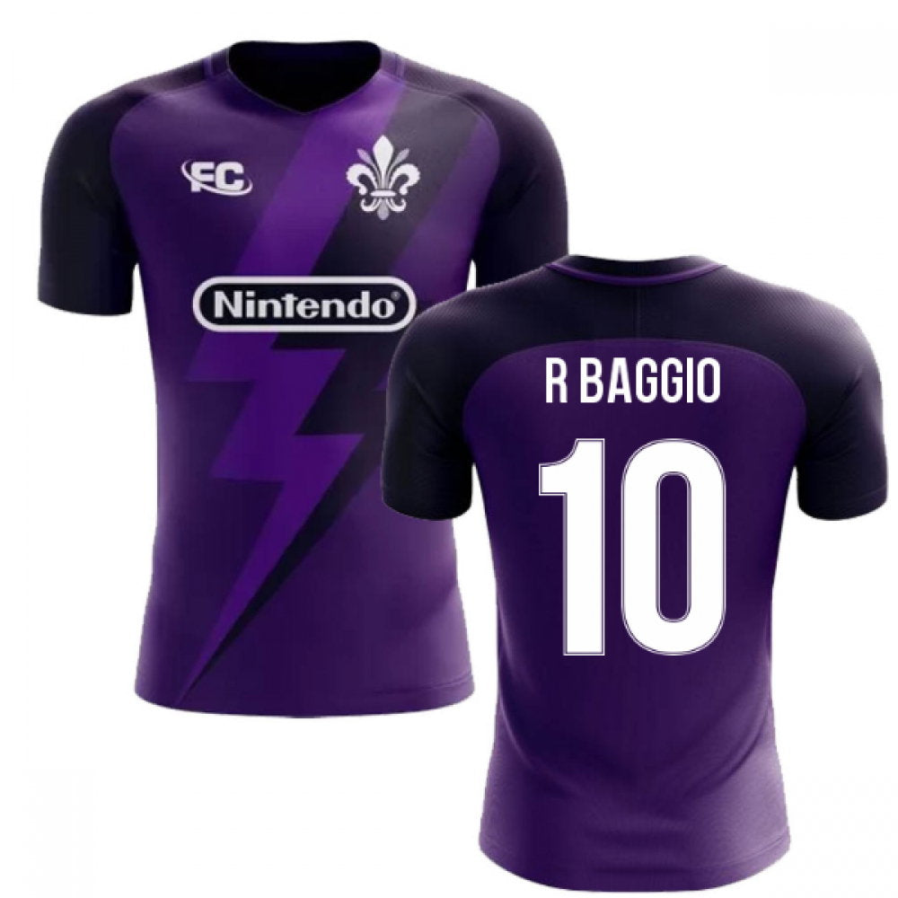2025-2026 Fiorentina Fans Culture Home Concept Shirt (R Baggio 10) - Kids_0
