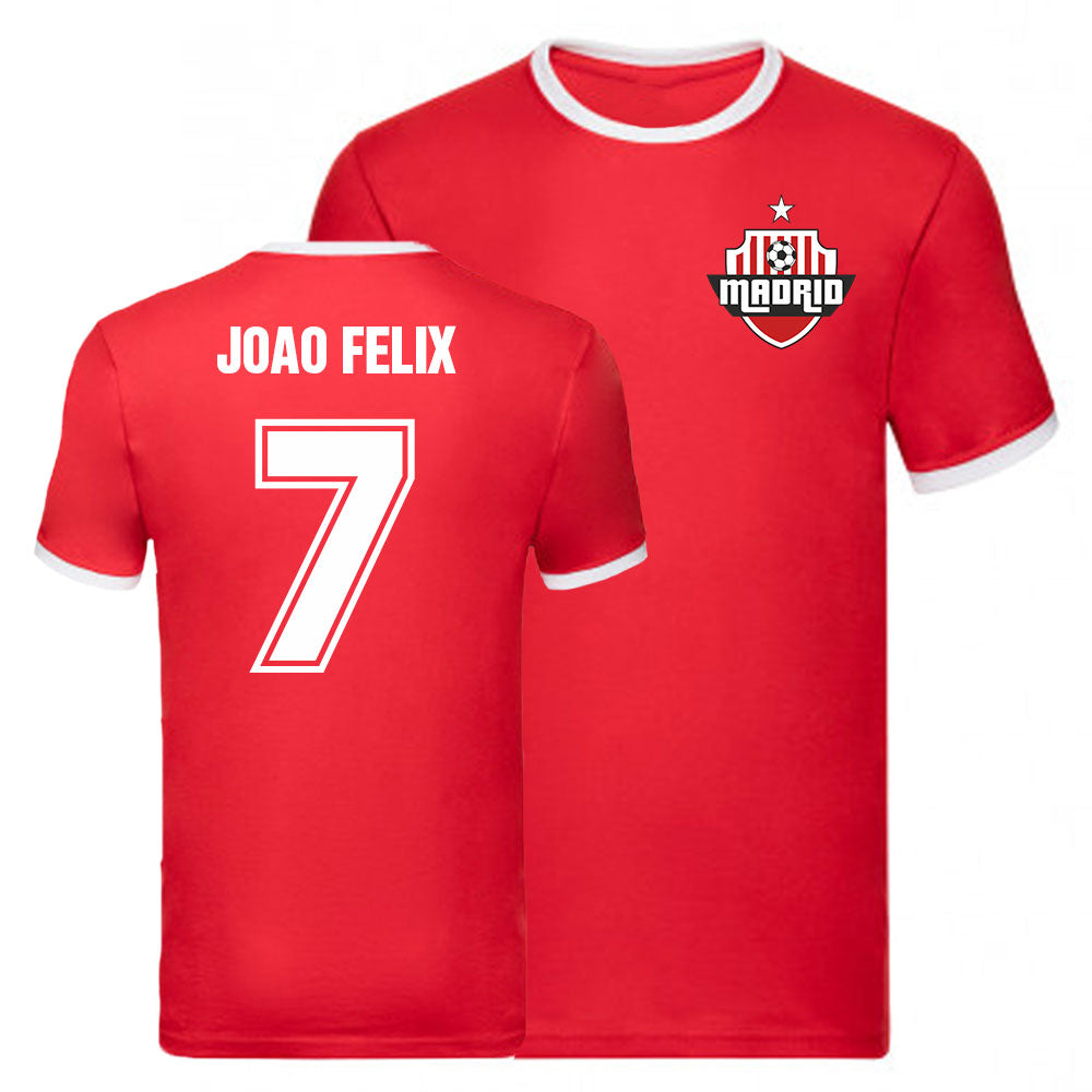 Joao Felix Atletico Madrid Ringer Tee (Red)_1