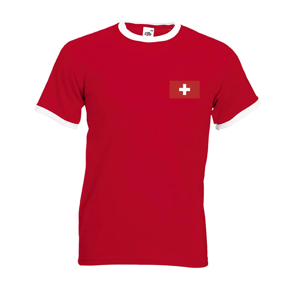 Xherdan Shaqiri Switzerland Ringer Tee (red)_1