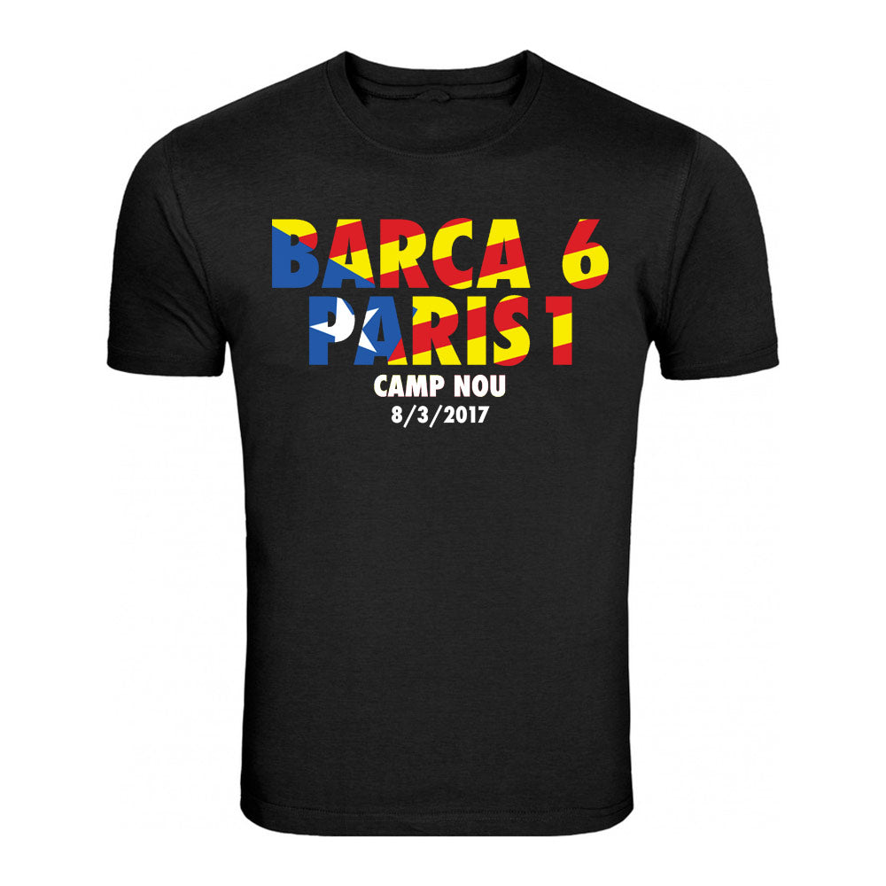 Barcelona 6-1 PSG T-Shirt (Black) - Kids_1