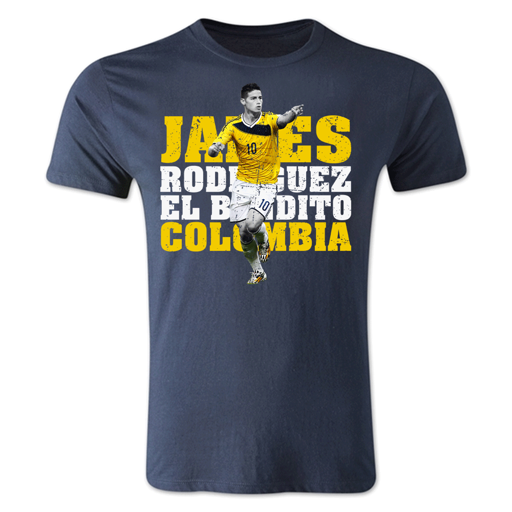 James Rodriguez Colombia Player T-Shirt (Navy)_0