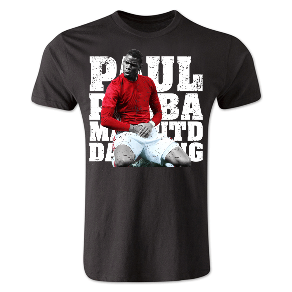 Paul Pogba Manchester United Player T-Shirt (Black) - Kids_1