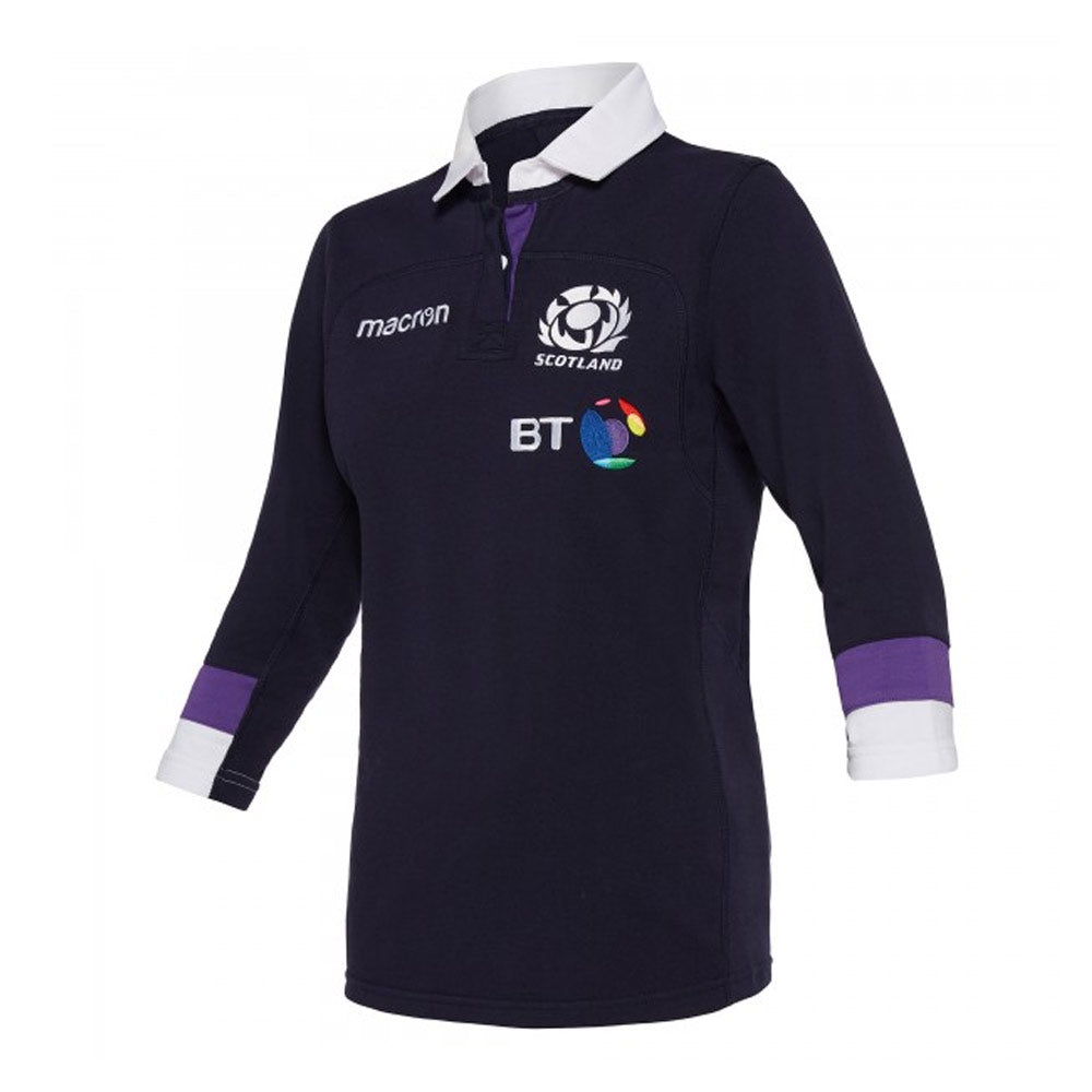 2017-2018 Scotland Macron Home Womens Cotton Rugby Shirt_0