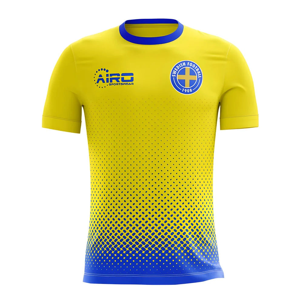 2025-2026 Sweden Home Concept Football Shirt - Kids (Long Sleeve)_0