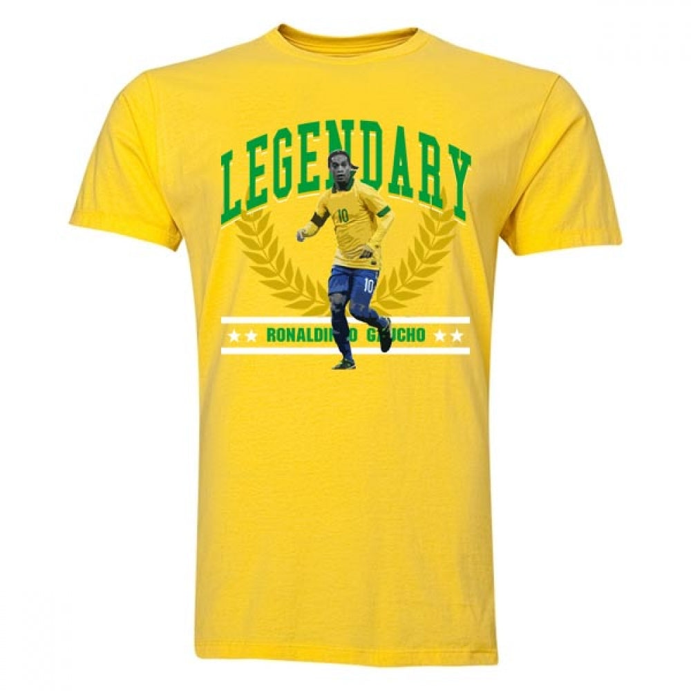 Ronaldinho Legendary Brazil T-Shirt (Yellow) - Kids_0