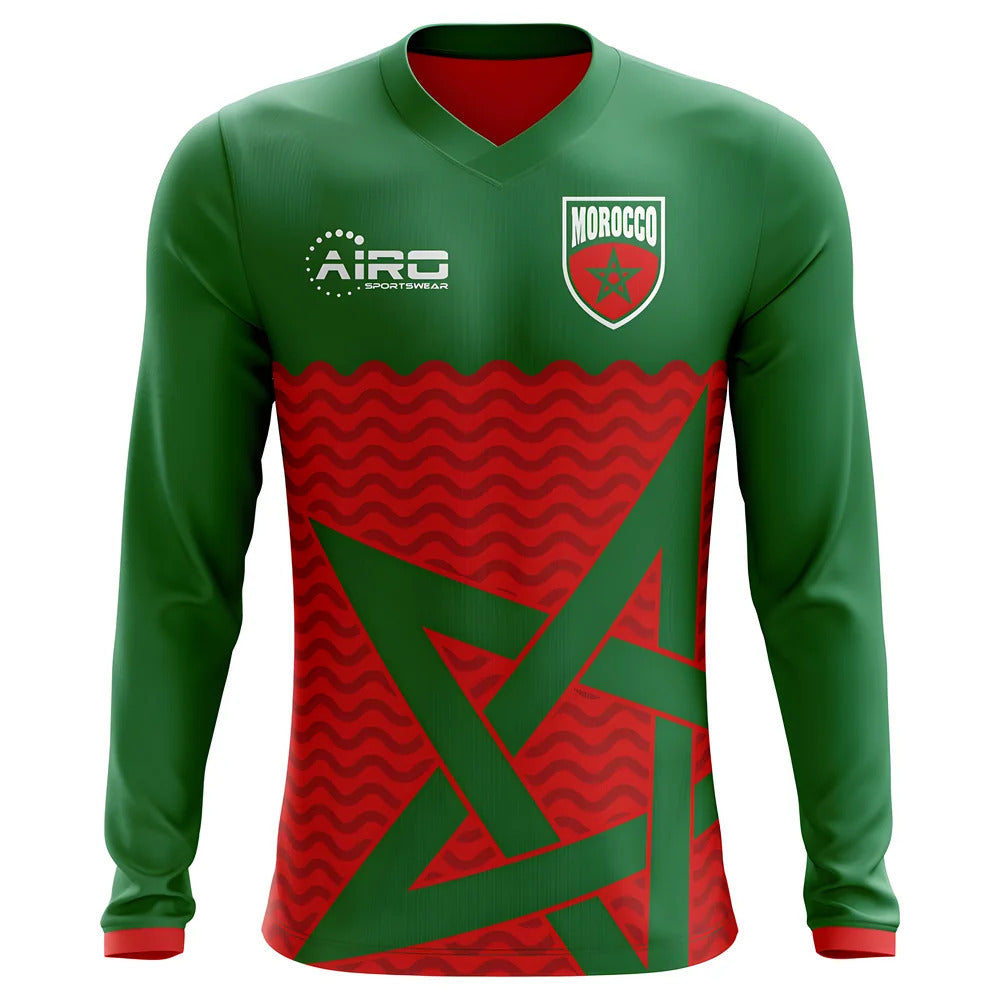 2025-2026 Morocco Long Sleeve Home Concept Football Shirt_0