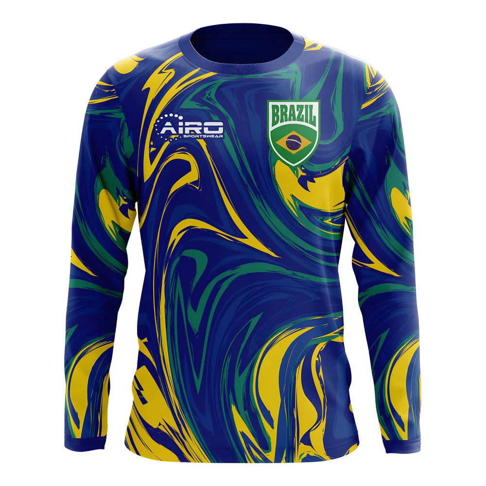 2025-2026 Brazil Long Sleeve Away Concept Football Shirt (Kids)_0