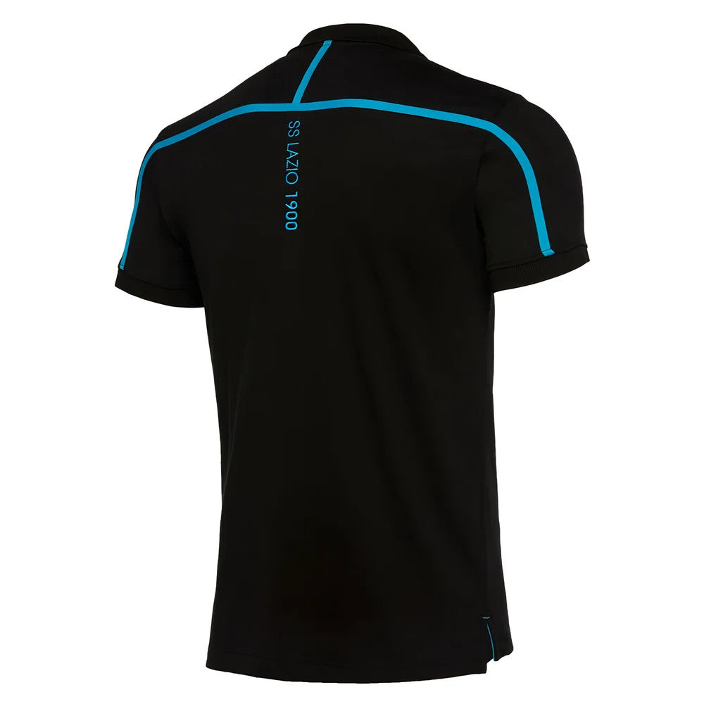 2018-2019 Lazio Poly Cotton Polo Shirt (Black)_1