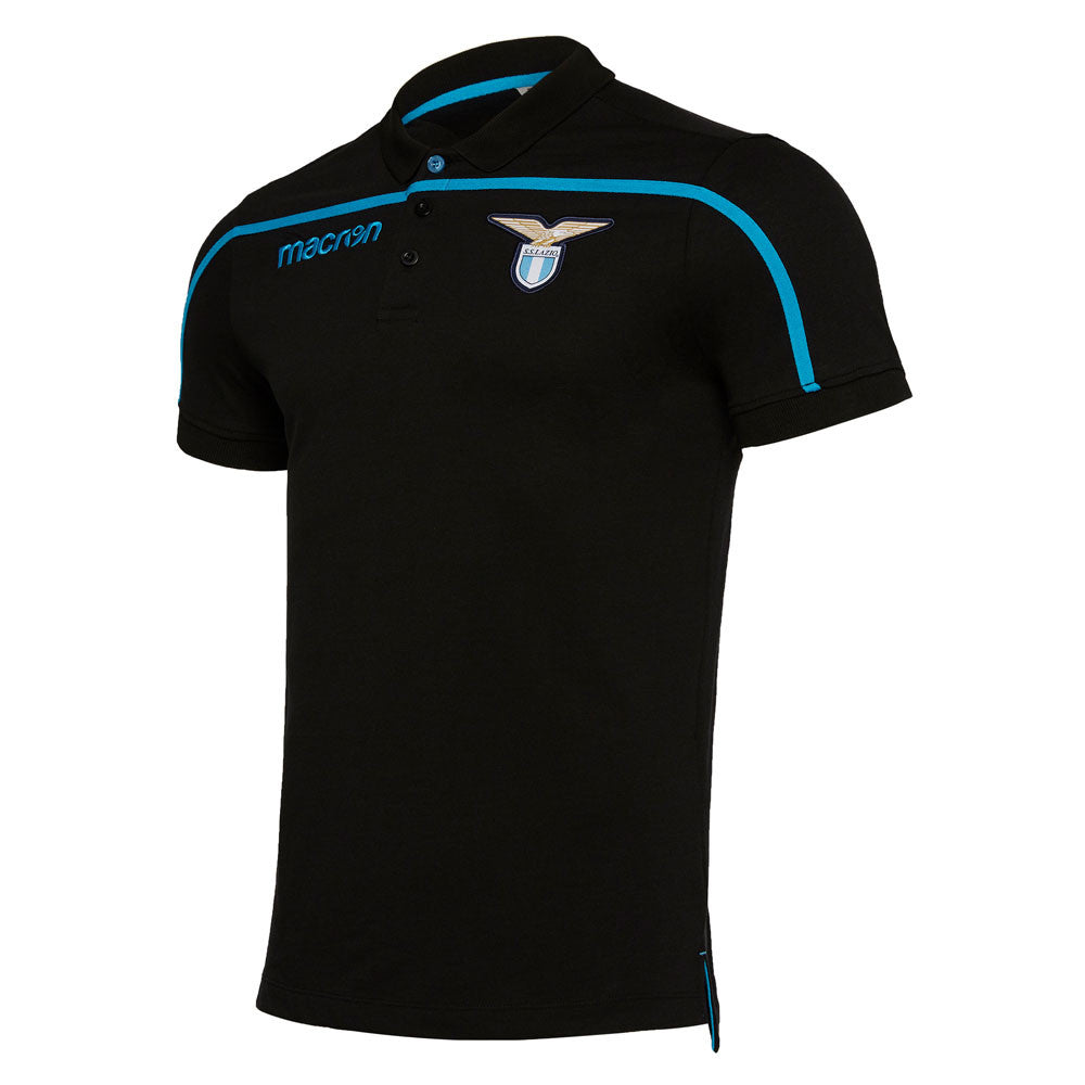2018-2019 Lazio Poly Cotton Polo Shirt (Black)_0