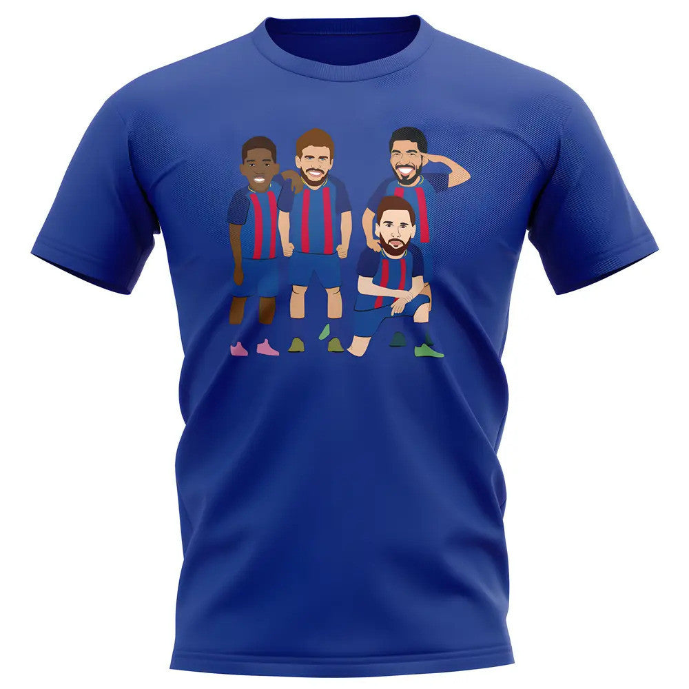 Barcelona Players Illustration T-Shirt (Blue)_0