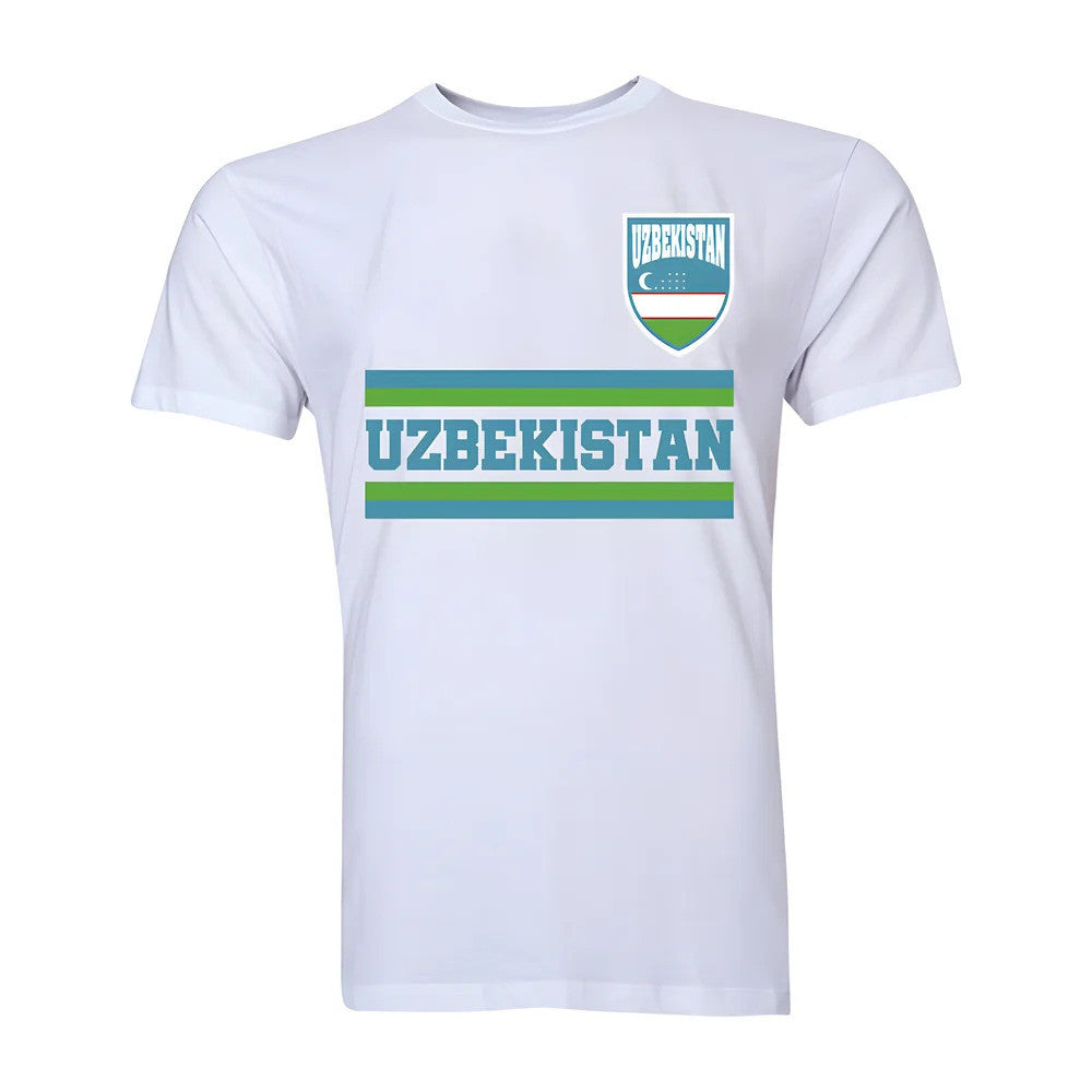 Uzbekistan Core Football Country T-Shirt (White)_1