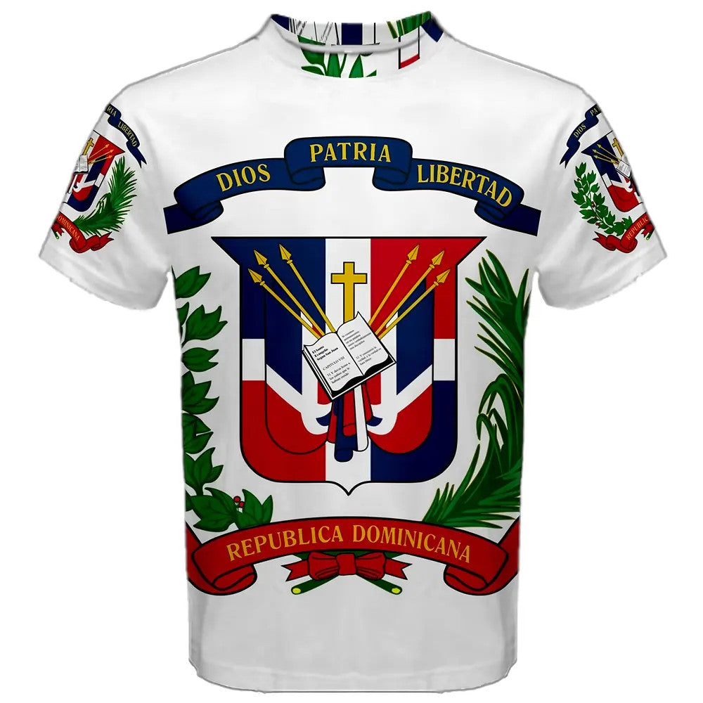 Dominican Republic Coat of Arms Sublimated Sports Jersey - Kids_0