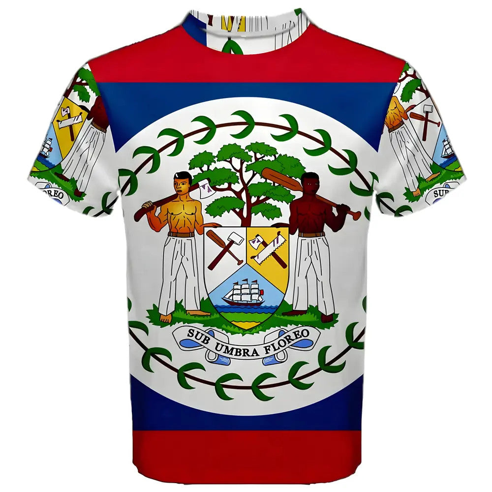 Belize Coat of Arms Sublimated Sports Jersey - Kids_0