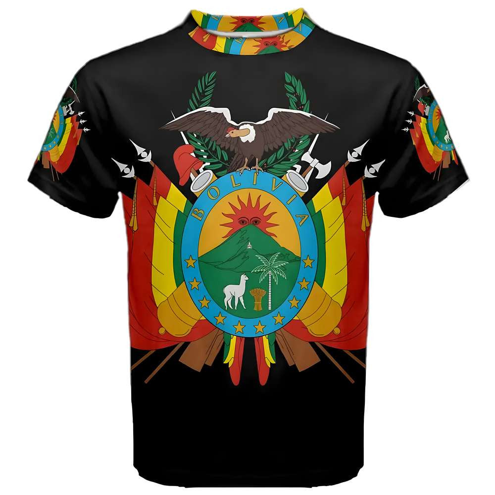 Bolivia Coat of Arms Sublimated Sports Jersey - Kids_0